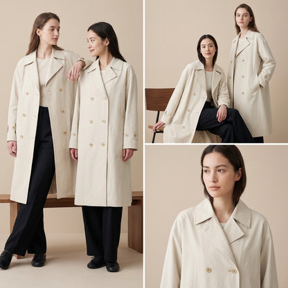 Smooth Double Breasted Windbreaker